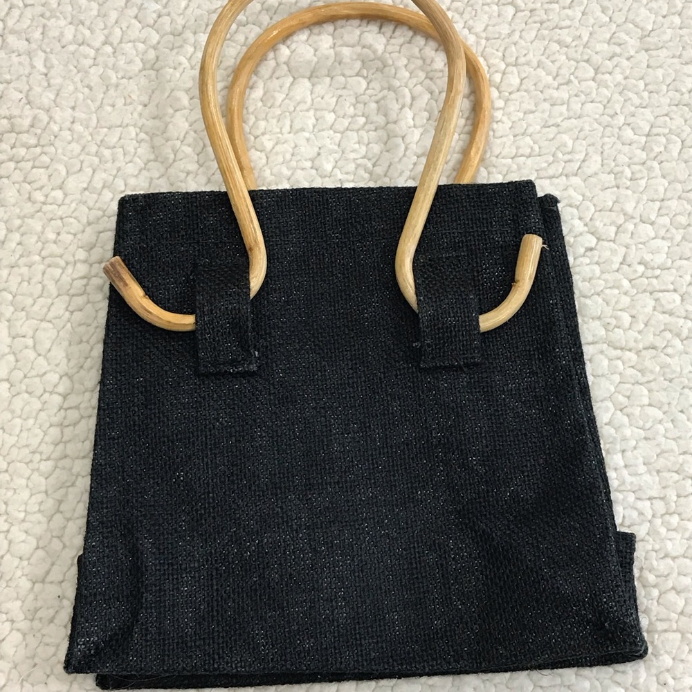 Cute Jma Or Jam Monogram Purse Handbag Tote Makeup Bag Carry All Nwot Wood Hand View 5